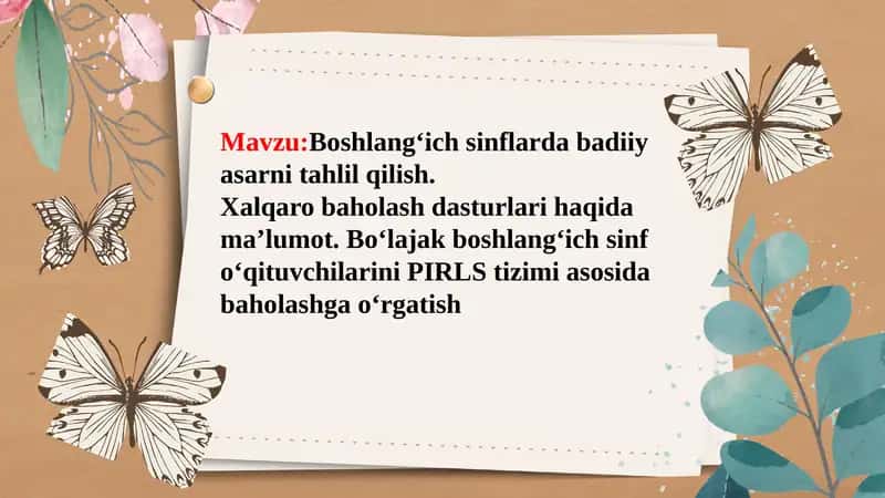 Boshlang‘ich sinflarda badiiy asarni tahlil qilish 1