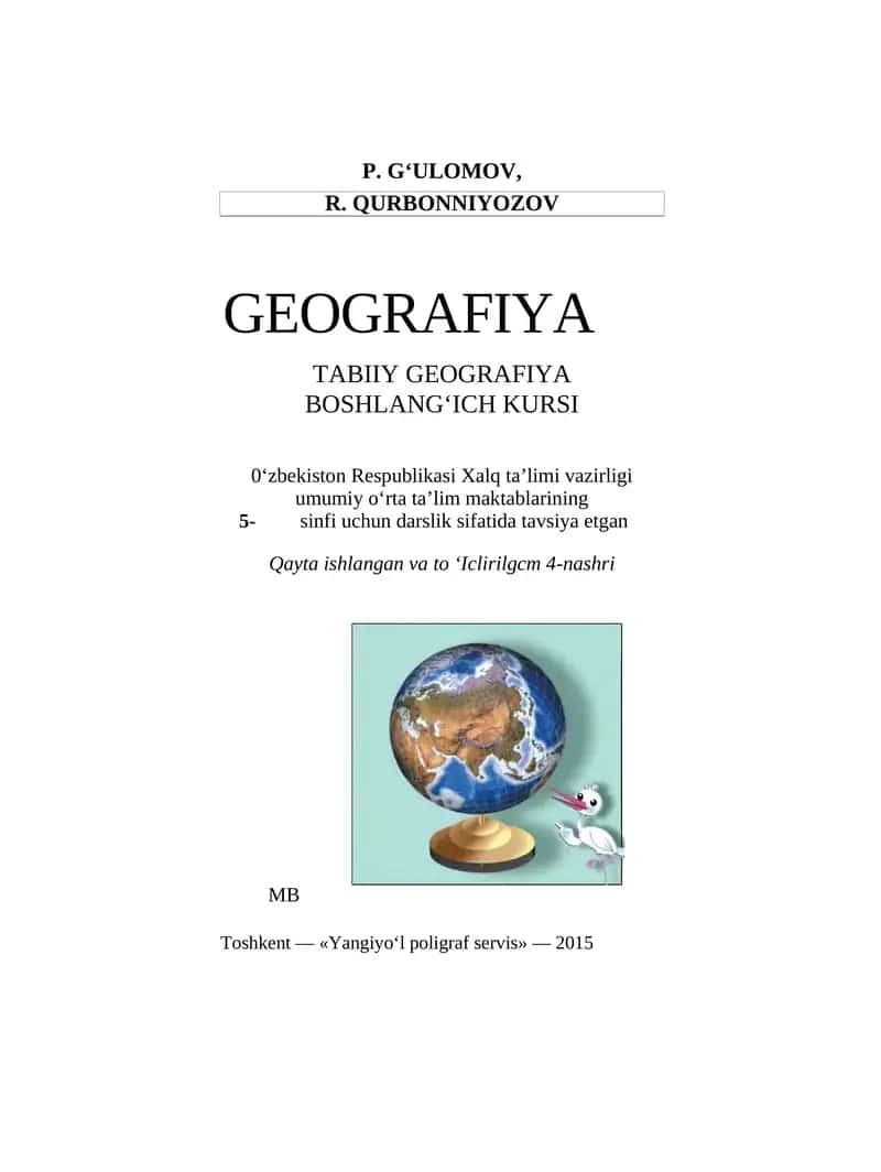 GEOGRAFIYA TABIIY GEOGRAFIYA BOSHLANG‘ICH KURSI 1