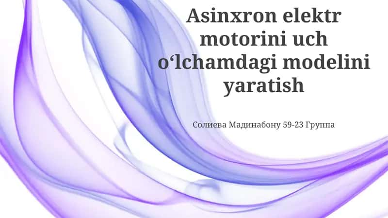 Asinxron elektr motori modeli 1