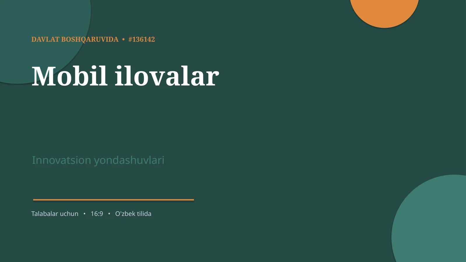 Mobil ilovalar 1