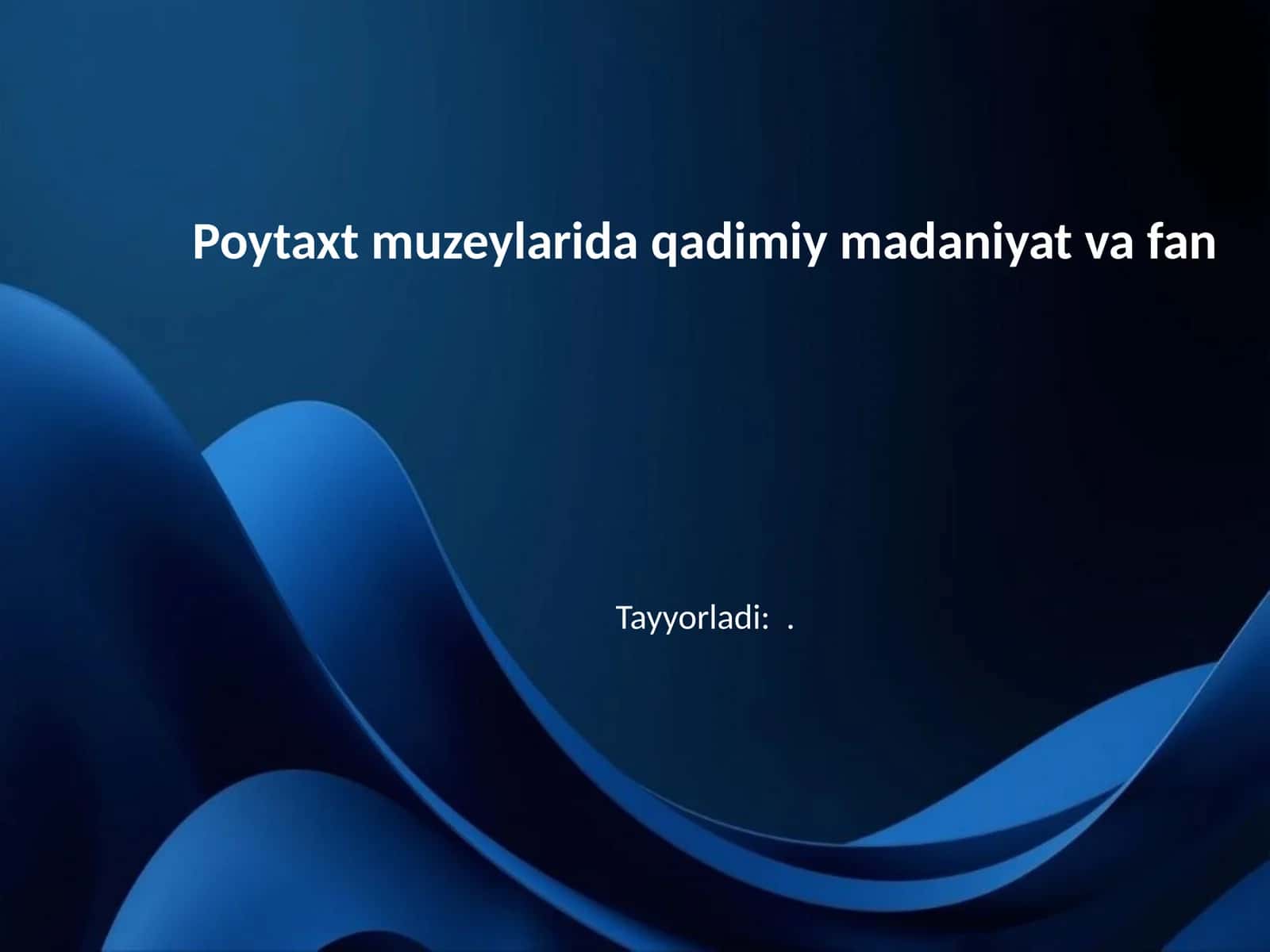 Poytaxt muzeylarida qadimiy madaniyat va fan 1
