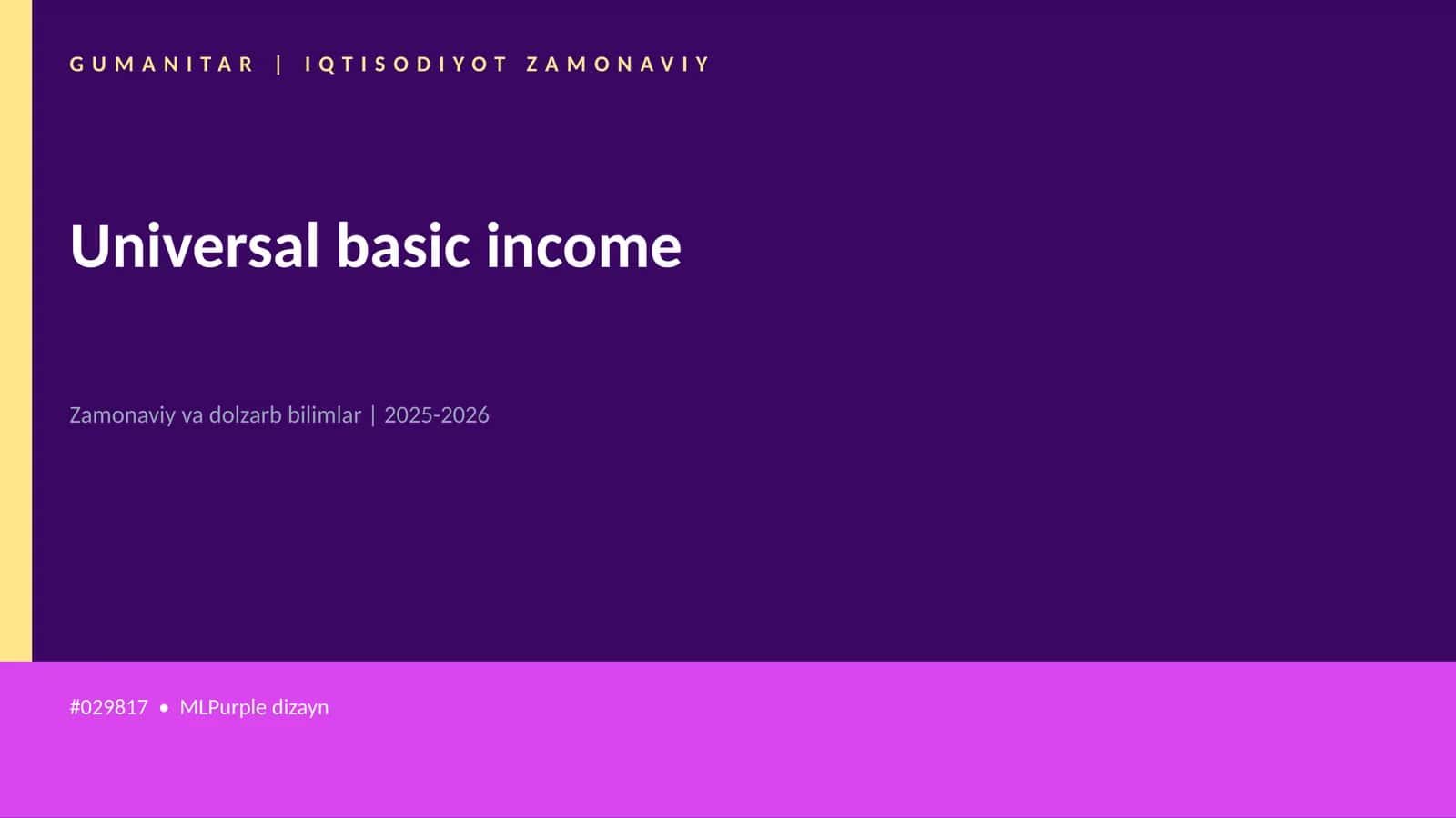 Universal basic income 1