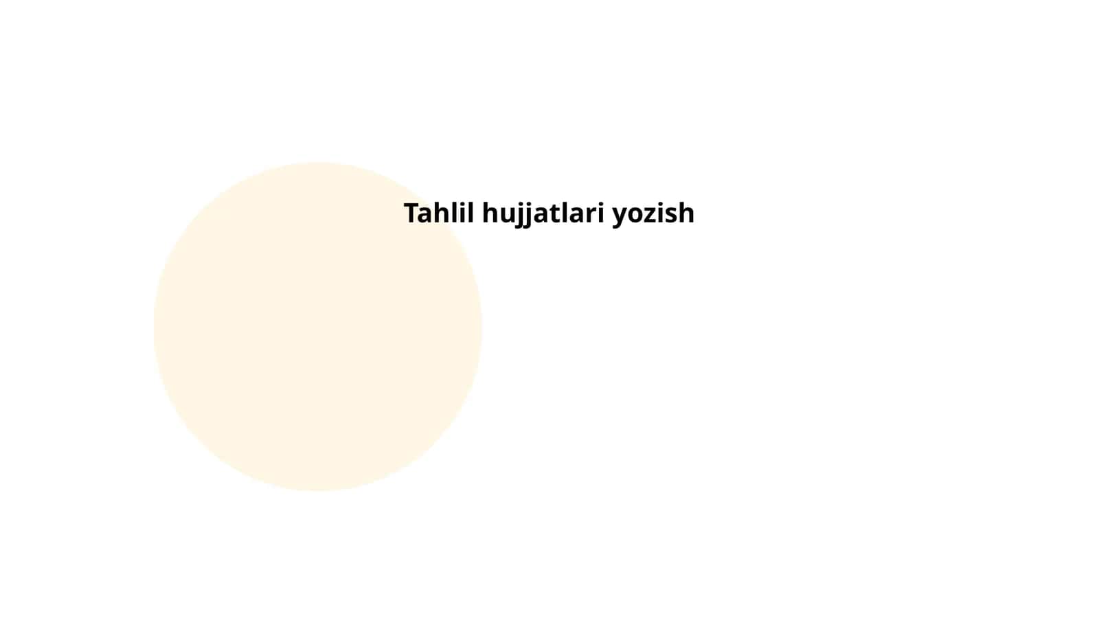 Tahlil hujjatlari yozish 1