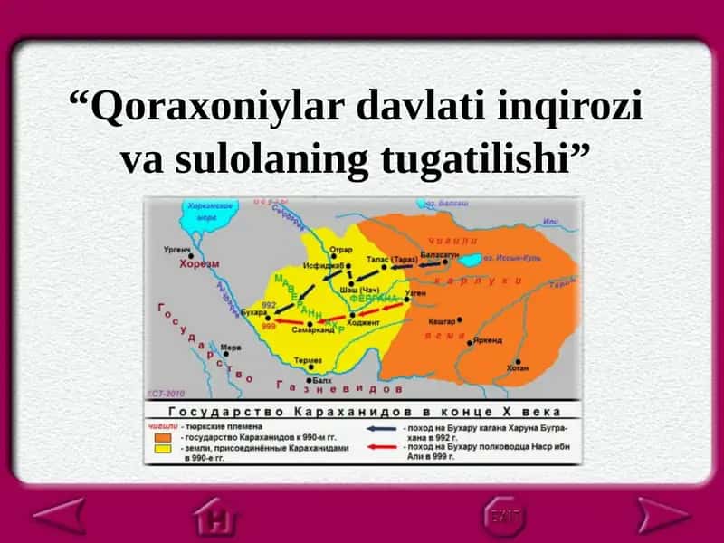 Qoraxoniylardavlati inqirozi va sulolani tug'atilishi 1