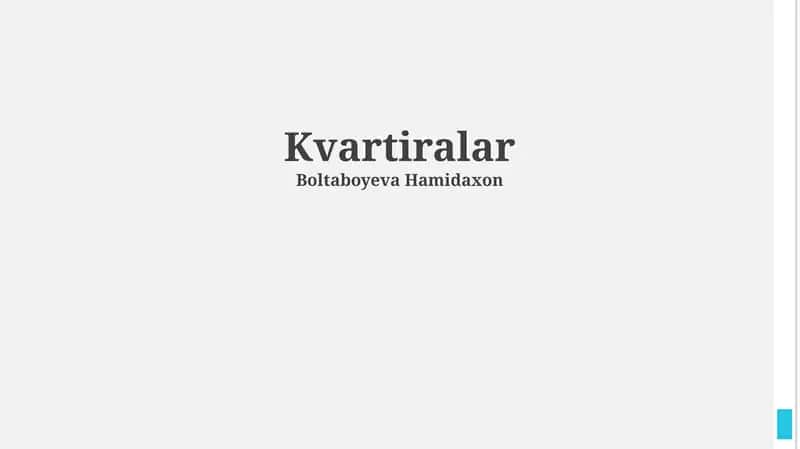 Kvartiralar 1