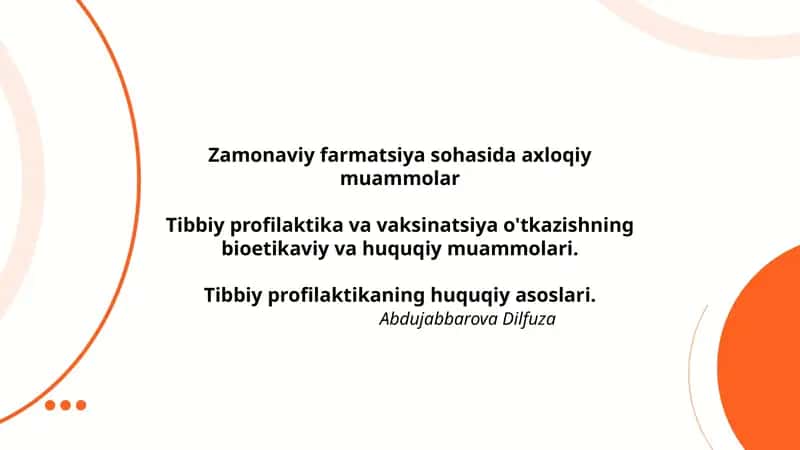 Zamonaviy farmatsiya sohasida axloqiy muammolar 1