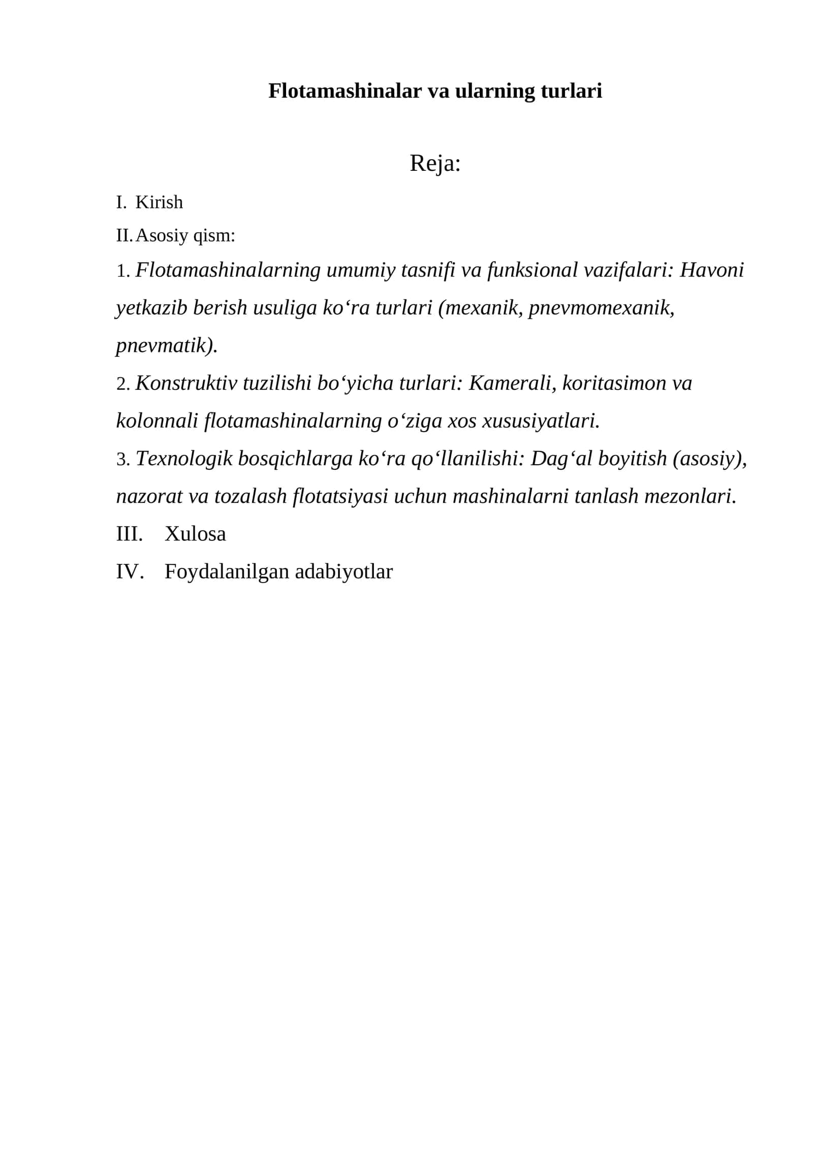 Flotamashinalar va ularning turlari 1