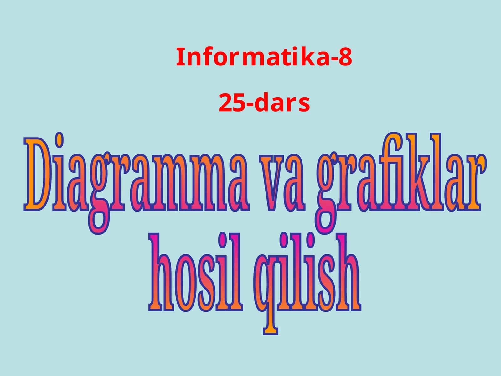Diagramma va grafiklar 1