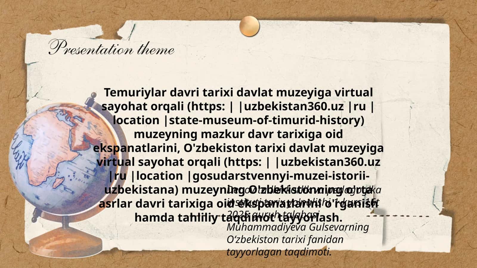 Temuriylar davri tarixi davlat muzeyi 1
