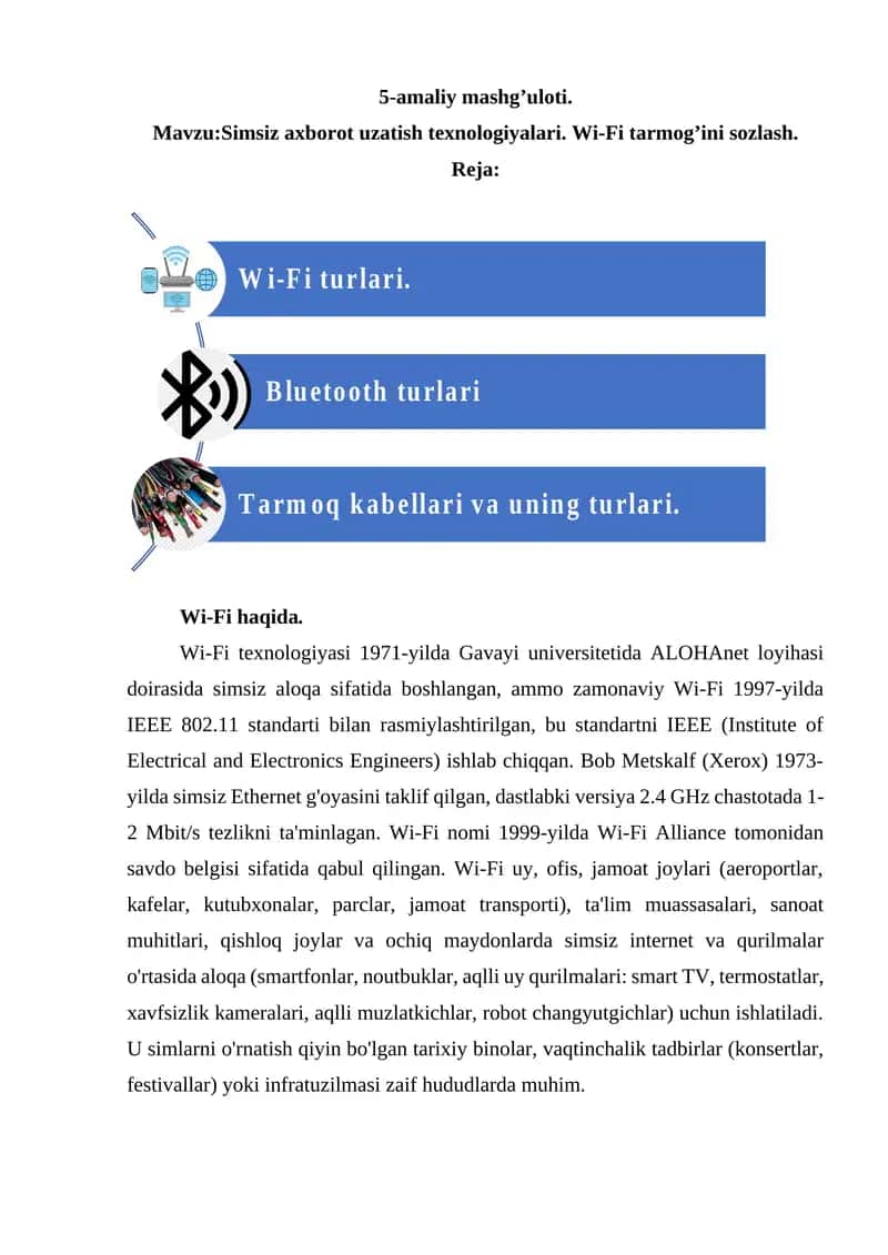 Wi-Fi texnologiyasi 1