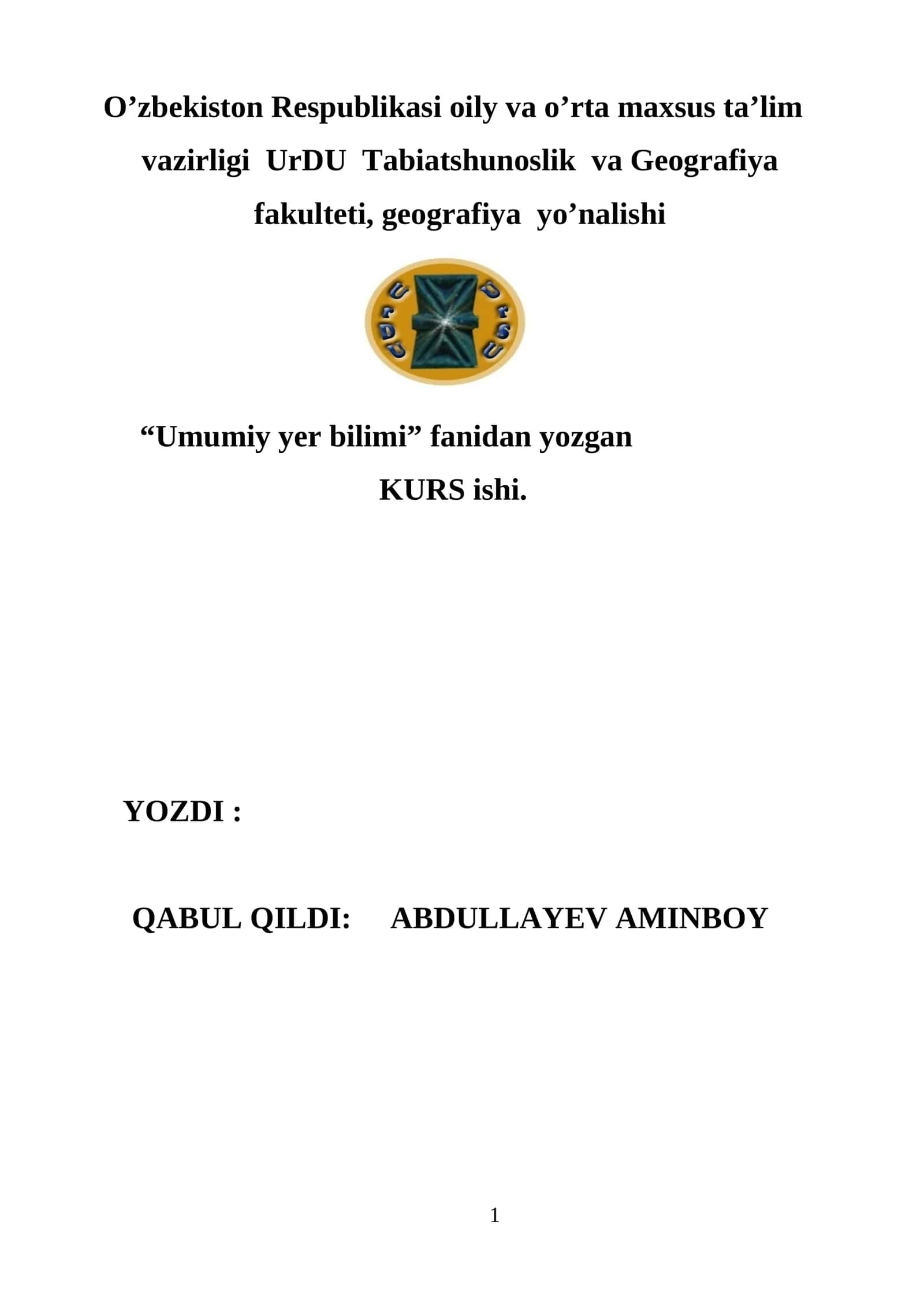 Geografik qobiqda suvning aylanma harakati 1