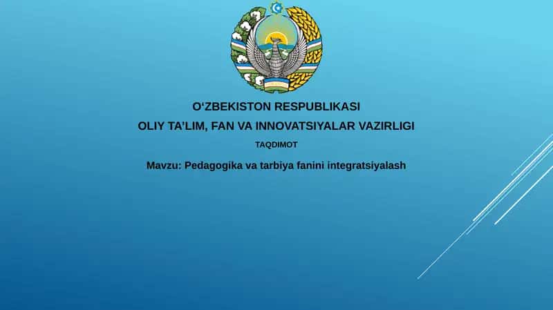 Pedagogika va ta'lim fanining integratsiyasi 1