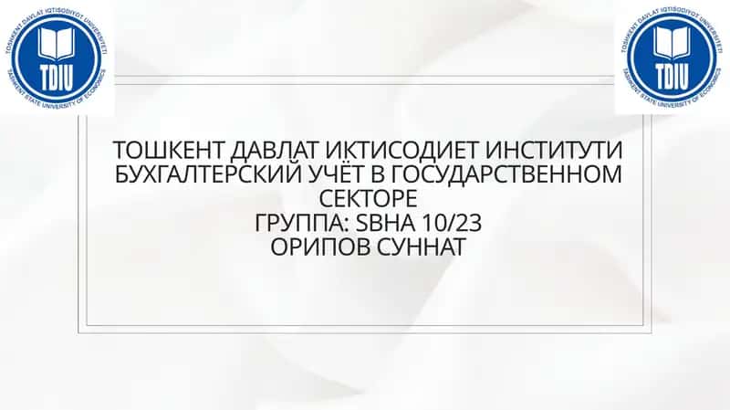 Порядок подготовки и представления отчета об исполнении государственного бюджета. 1