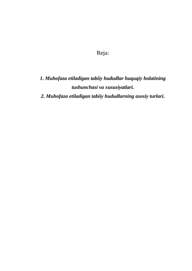 Muhofaza etiladigan tabiiy hududlar 1
