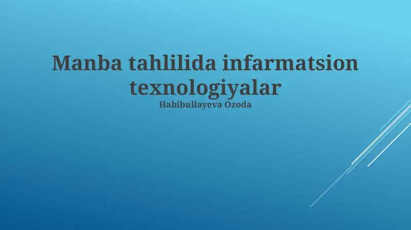 Mashina o'rganish usullari 1