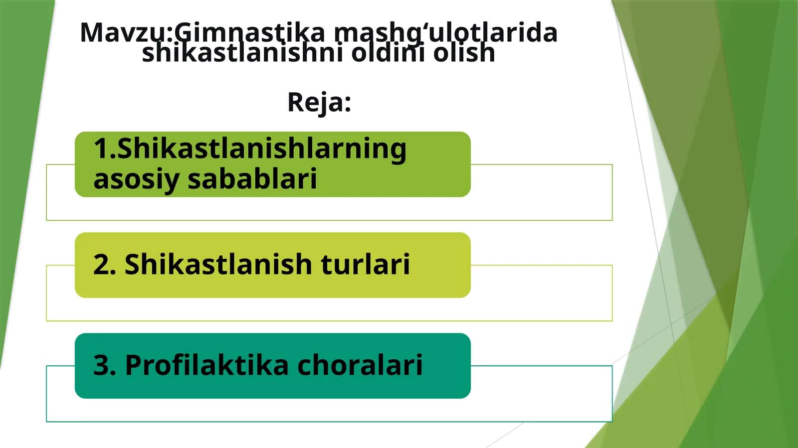 Gimnastika mashg‘ulotlarida shikastlanishni oldini olish 1