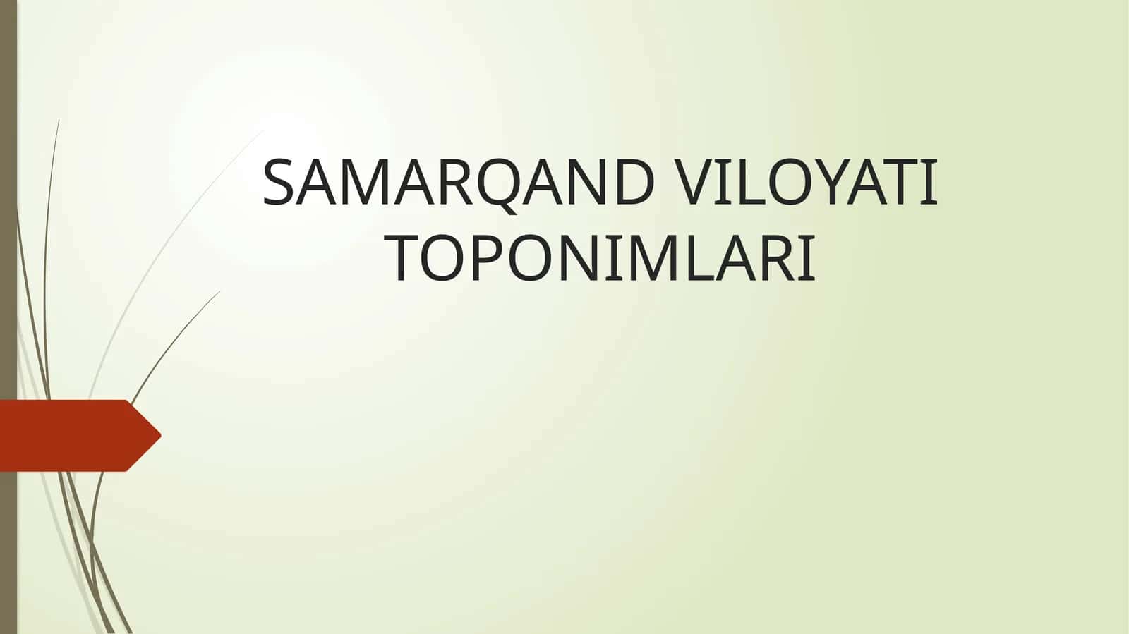 SAMARQAND VILOYATI TOPONIMLARI 1
