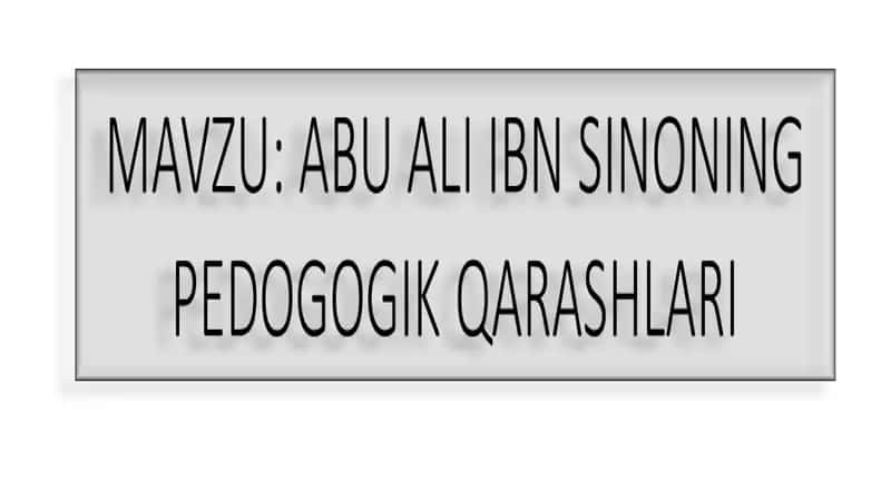 Abu Ali ibn Sino 1