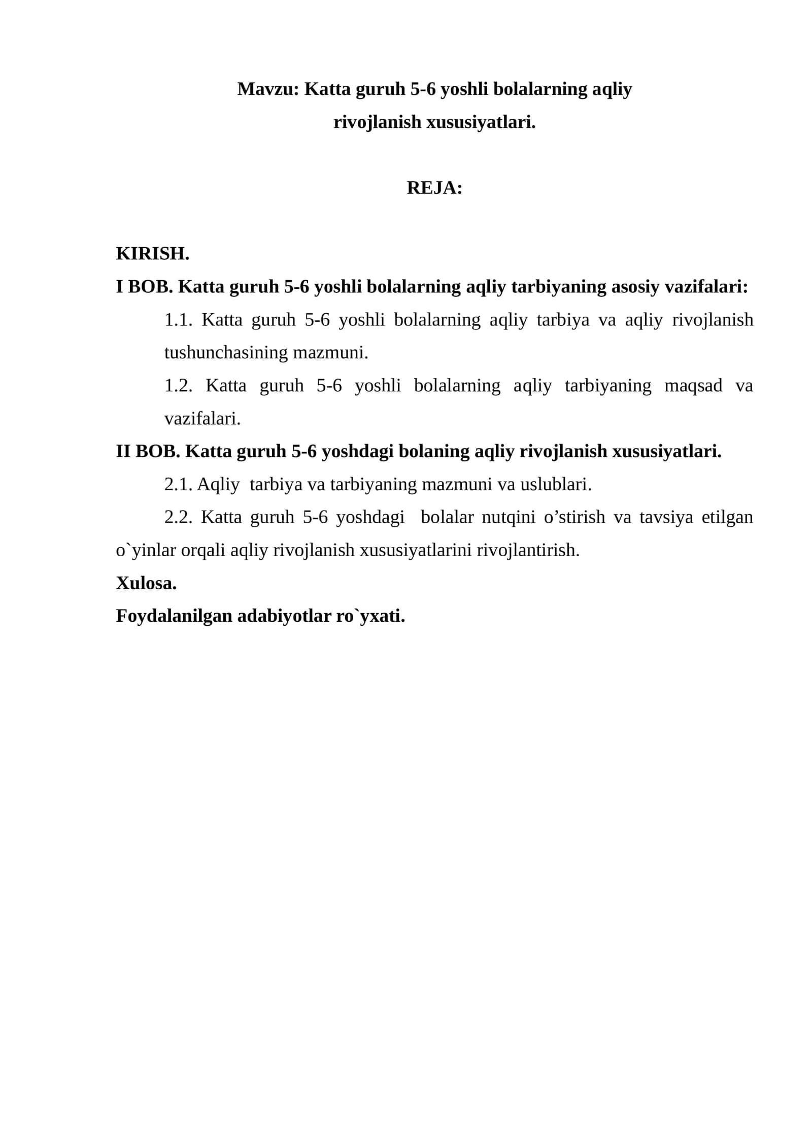 Katta guruh 5-6 yoshli bolalarning aqliy rivojlanish xususiyatlari 1