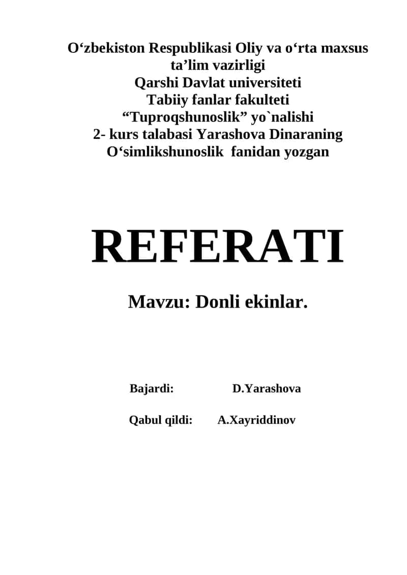Donli ekinlar 1