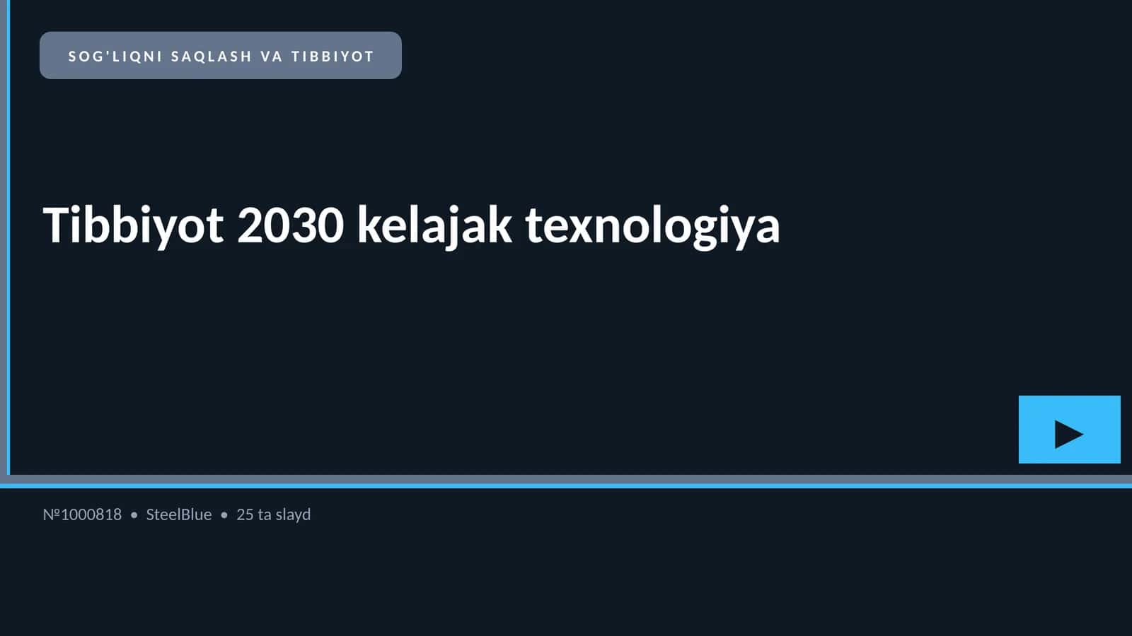 Tibbiyot 2030 kelajak texnologiya 1