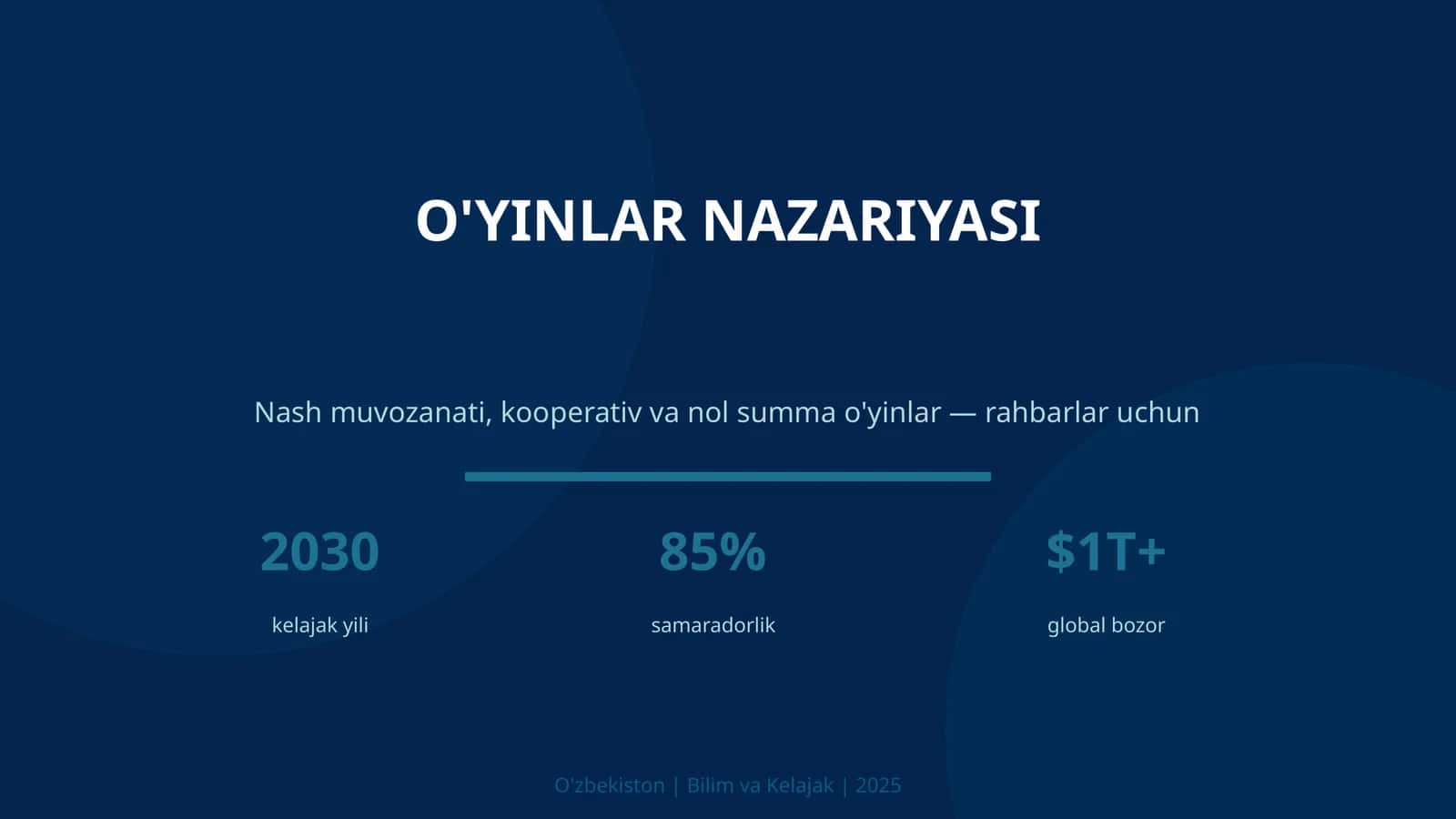 O'yinlar nazariyasi 1