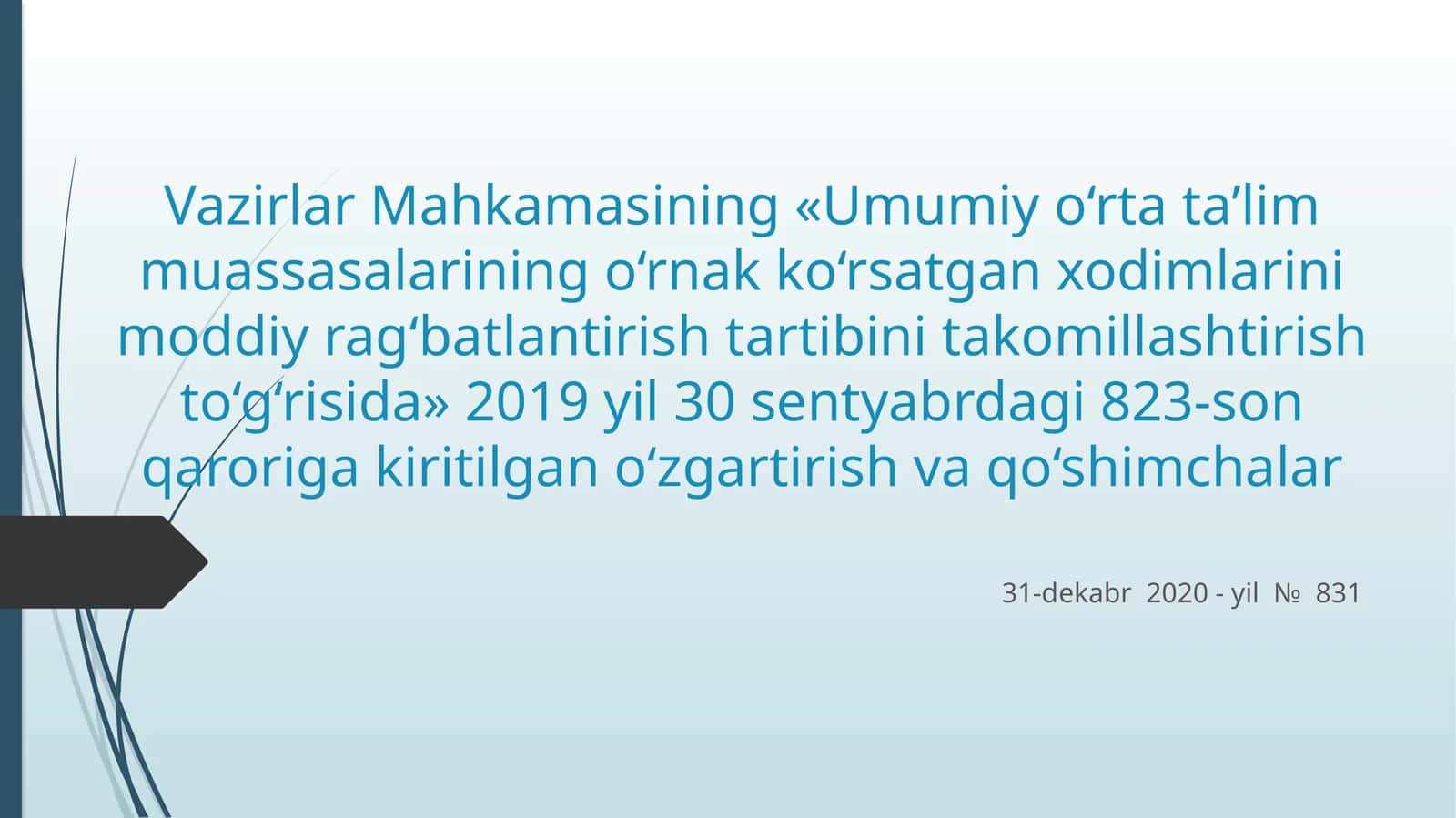Xodimlarni rag'batlantirish tartibi 1