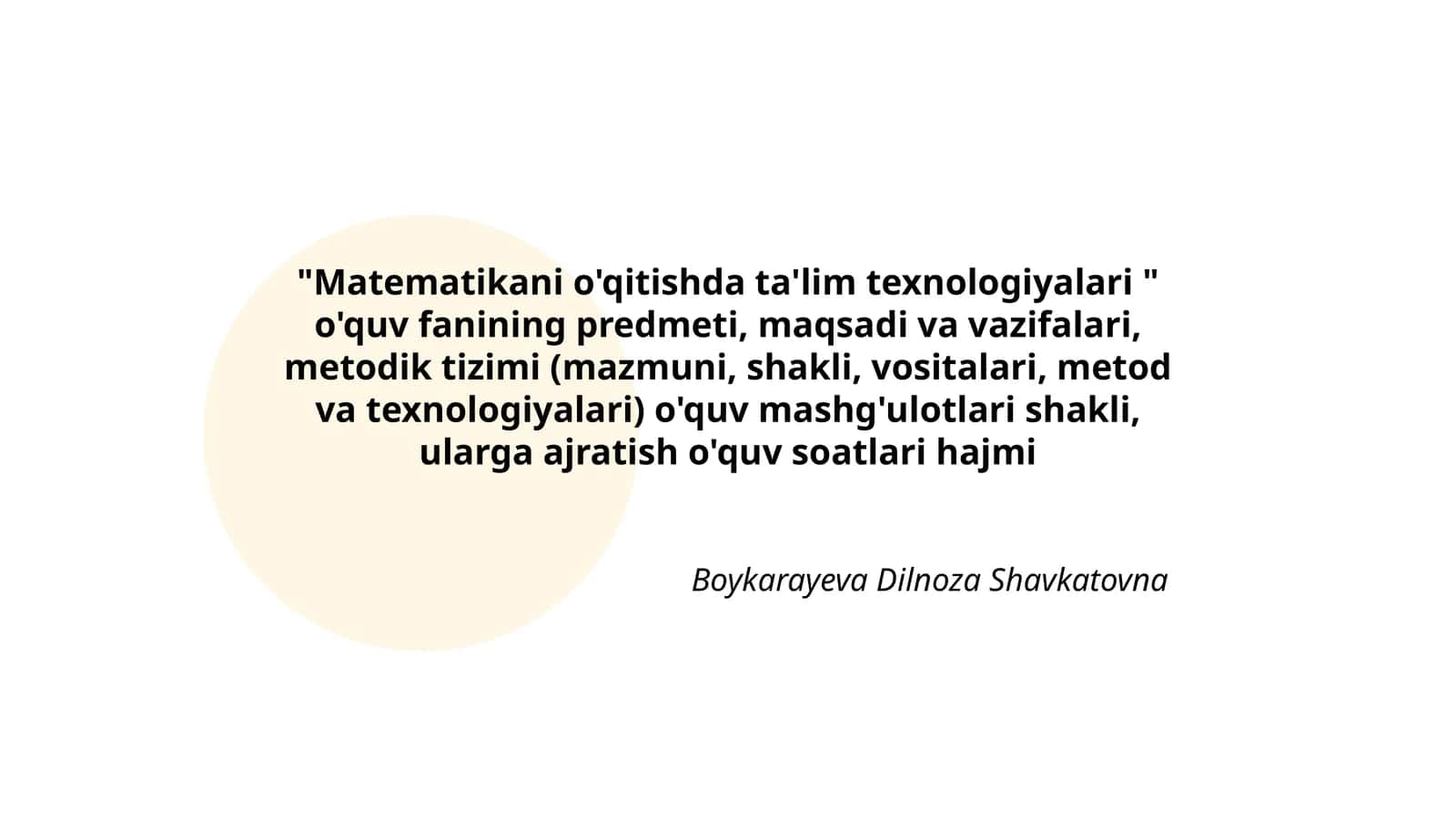 Matematikani o'qitishda ta'lim texnologiyalari 1