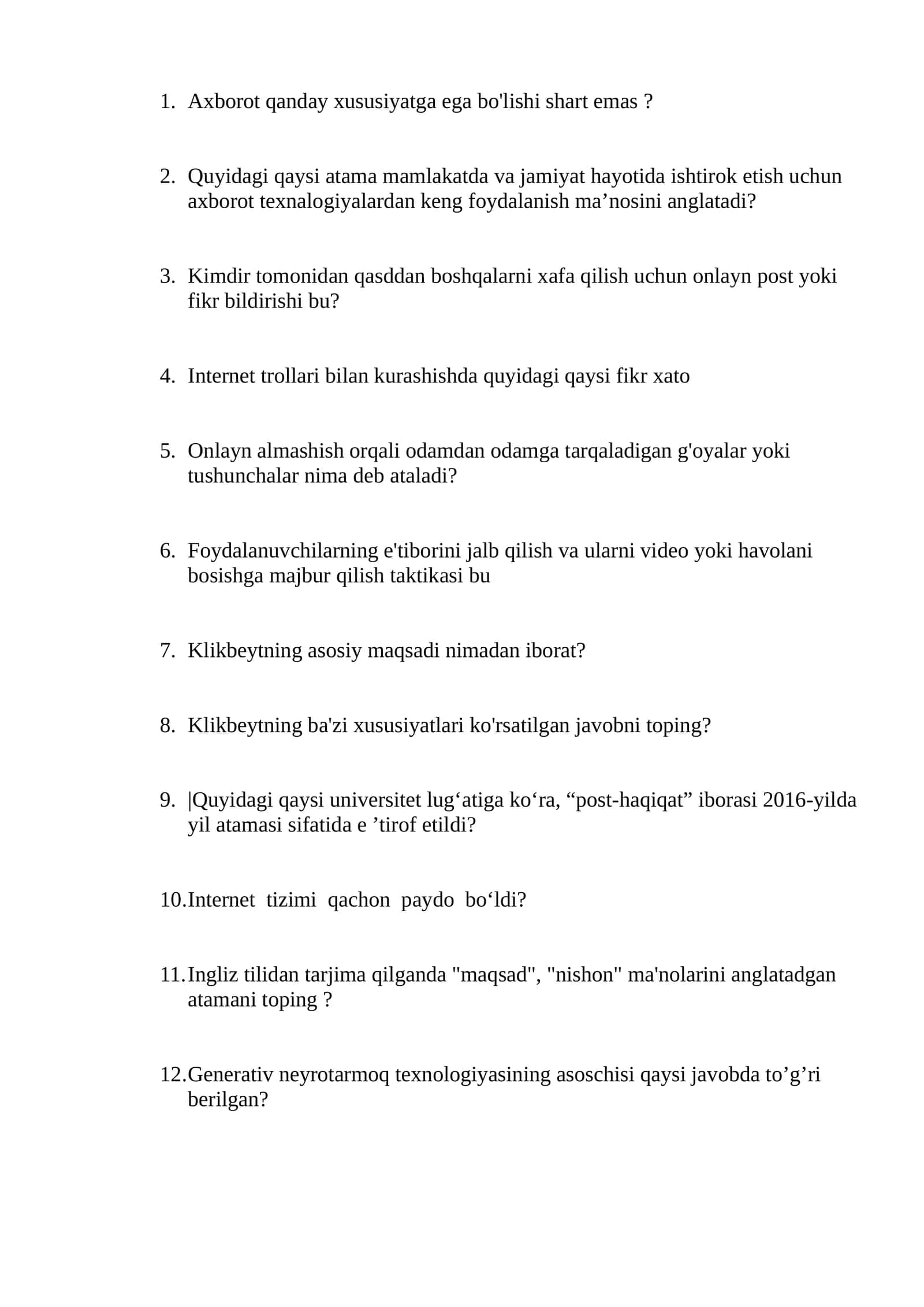 Axorot texnologiyalari 1