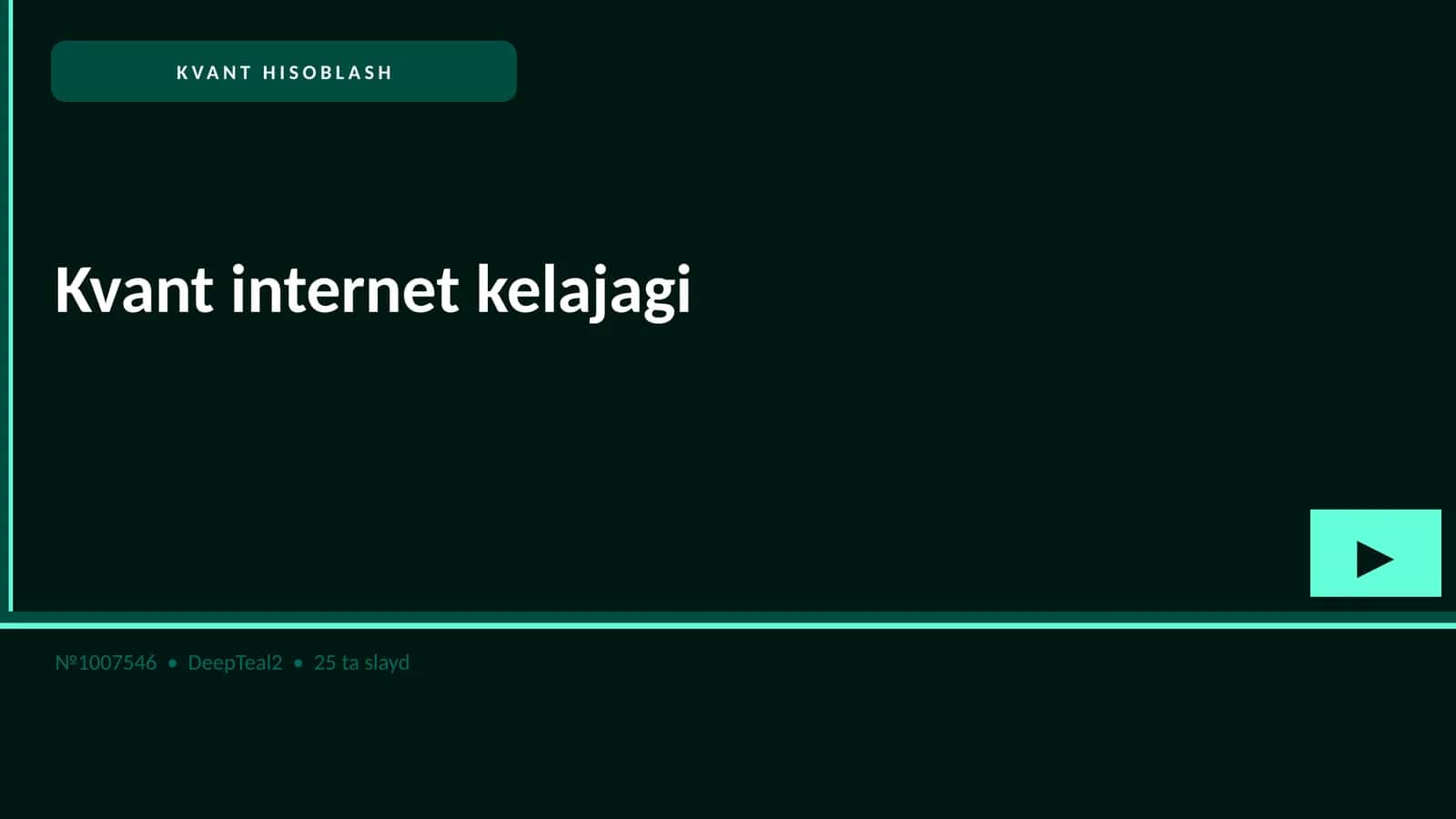 Kvant internet kelajagi 1