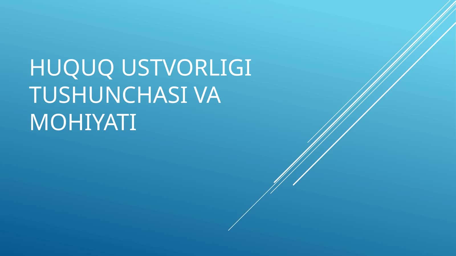 Huquq ustvorligi tushunchasi va mohiyati 1