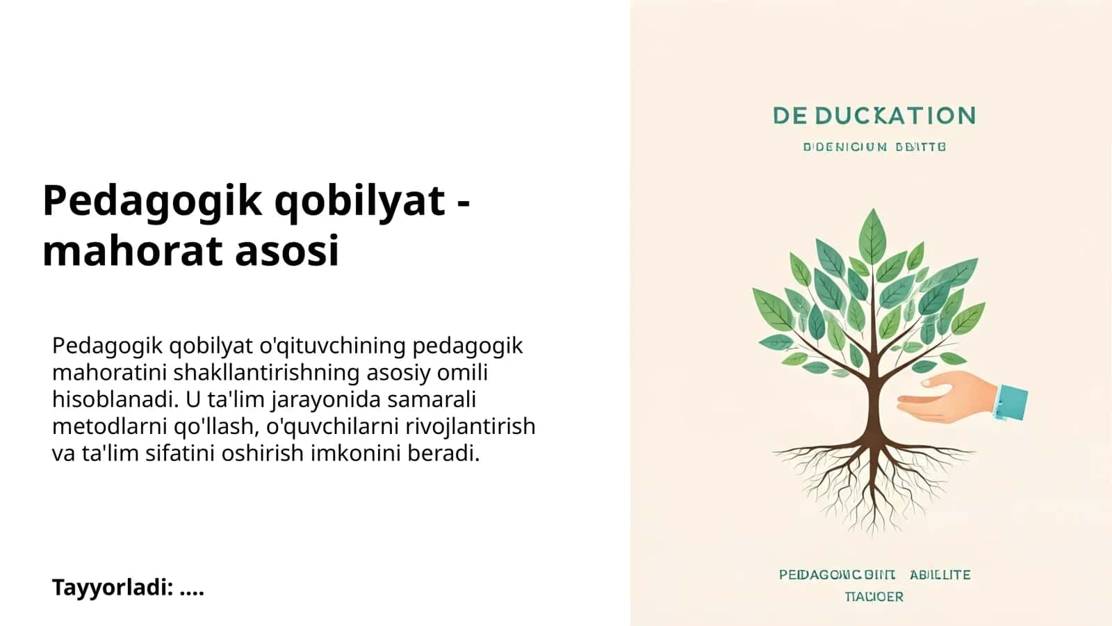Pedagogik qobilyat - mahorat asosi 1