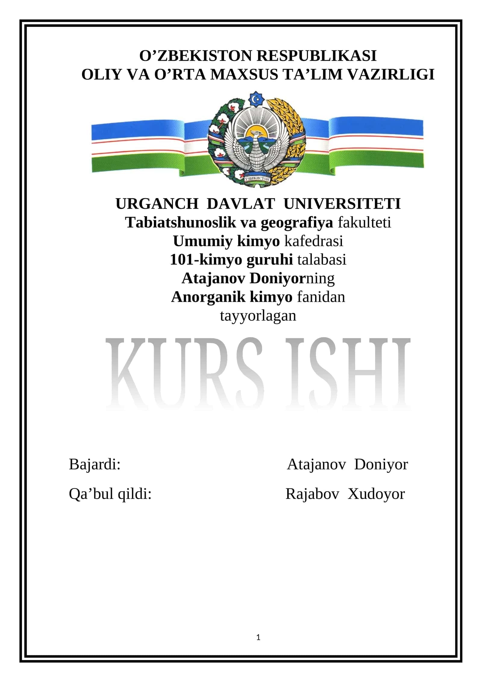 Bor angidridning olinishi va xossalari 1