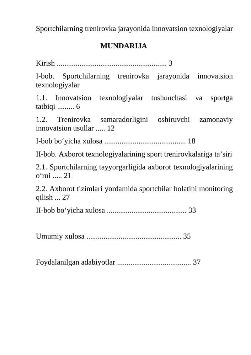 Sportchilarning trenirovka jarayonida innovatsion texnologiyalar 1