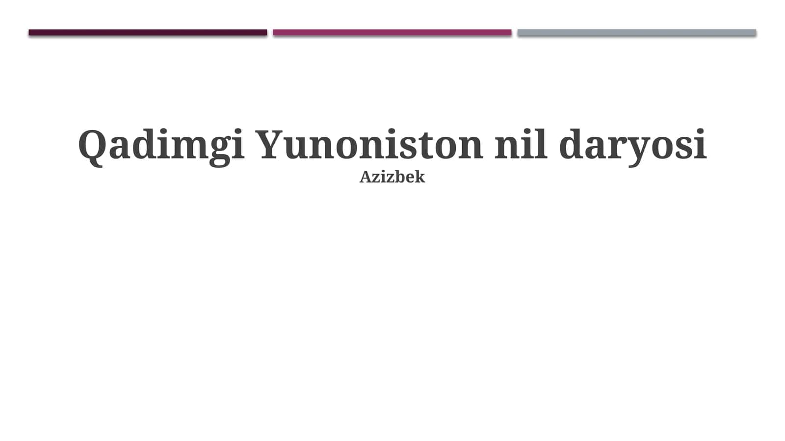 Qadimgi Yunoniston va Nil daryosi: Geografik aloqalar va savdo 1