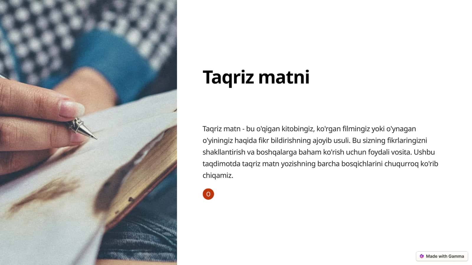 Taqriz matn 1