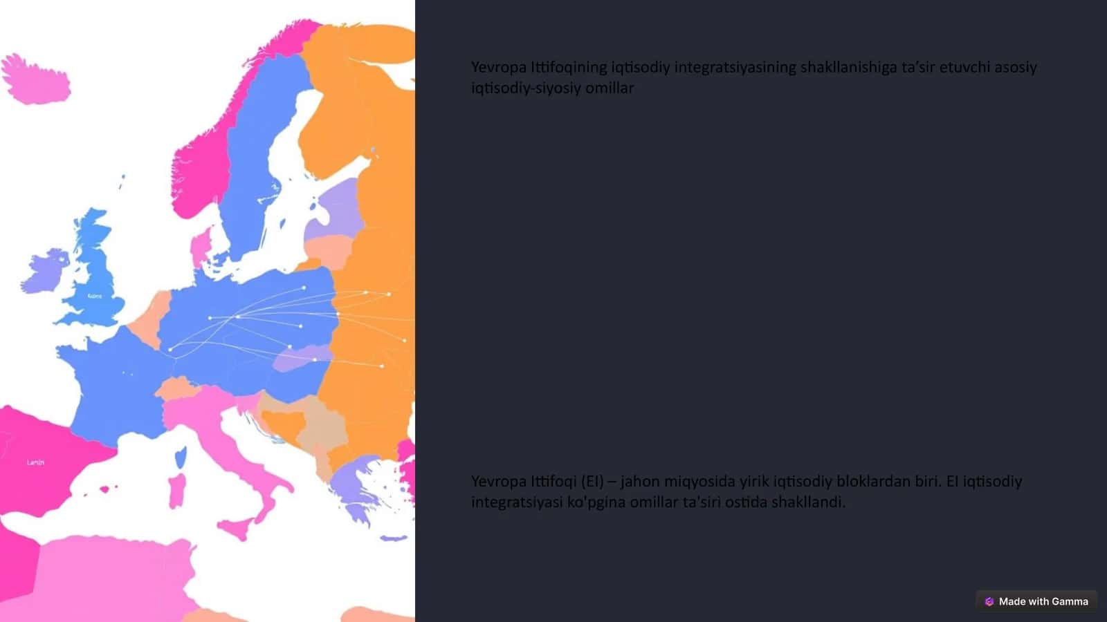 Yevropa Ittifoqining iqtisodiy integratsiyasining shakllanishiga ta’sir etuvchi asosiy iqtisodiy-siyosiy omillar 1