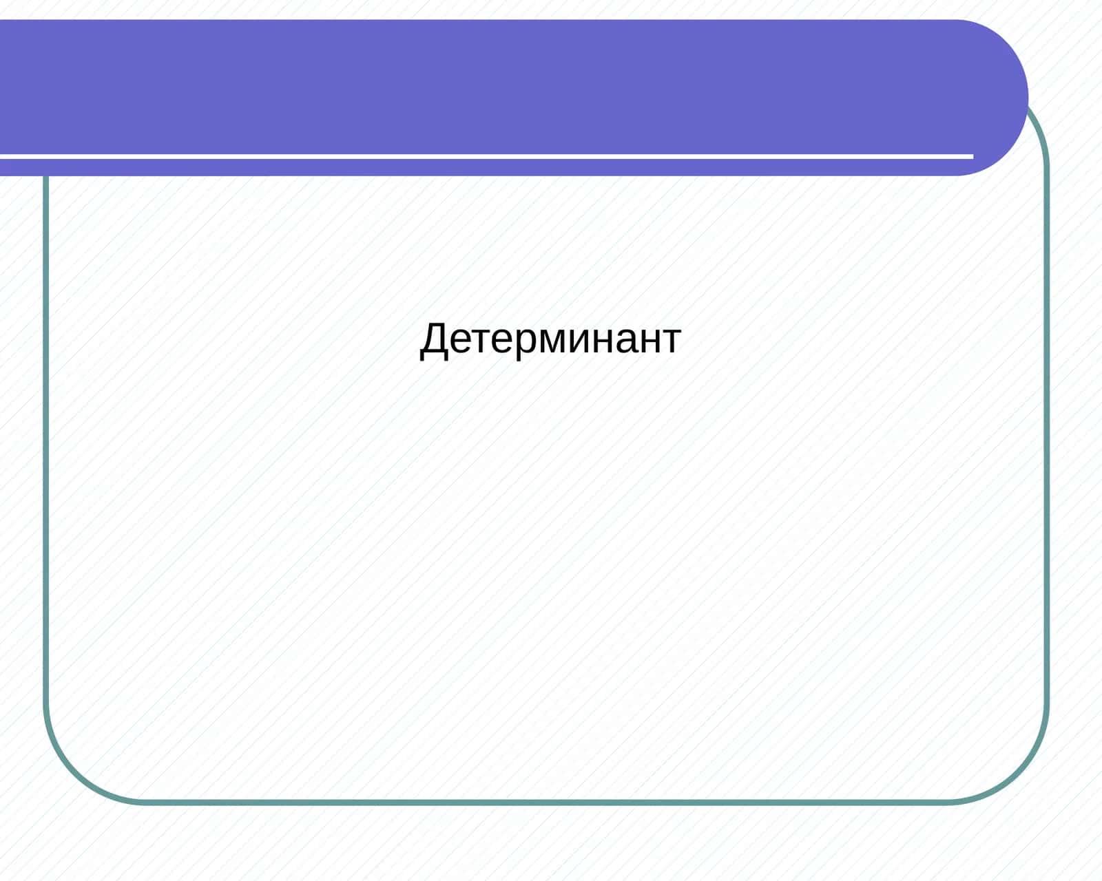 Детерминант 1