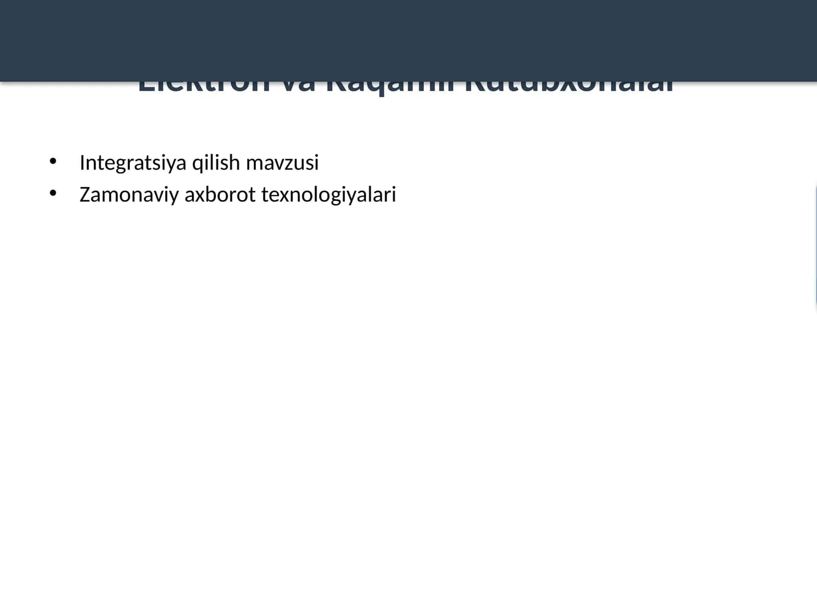 Elektron va Raqamli Kutubxonalar 1