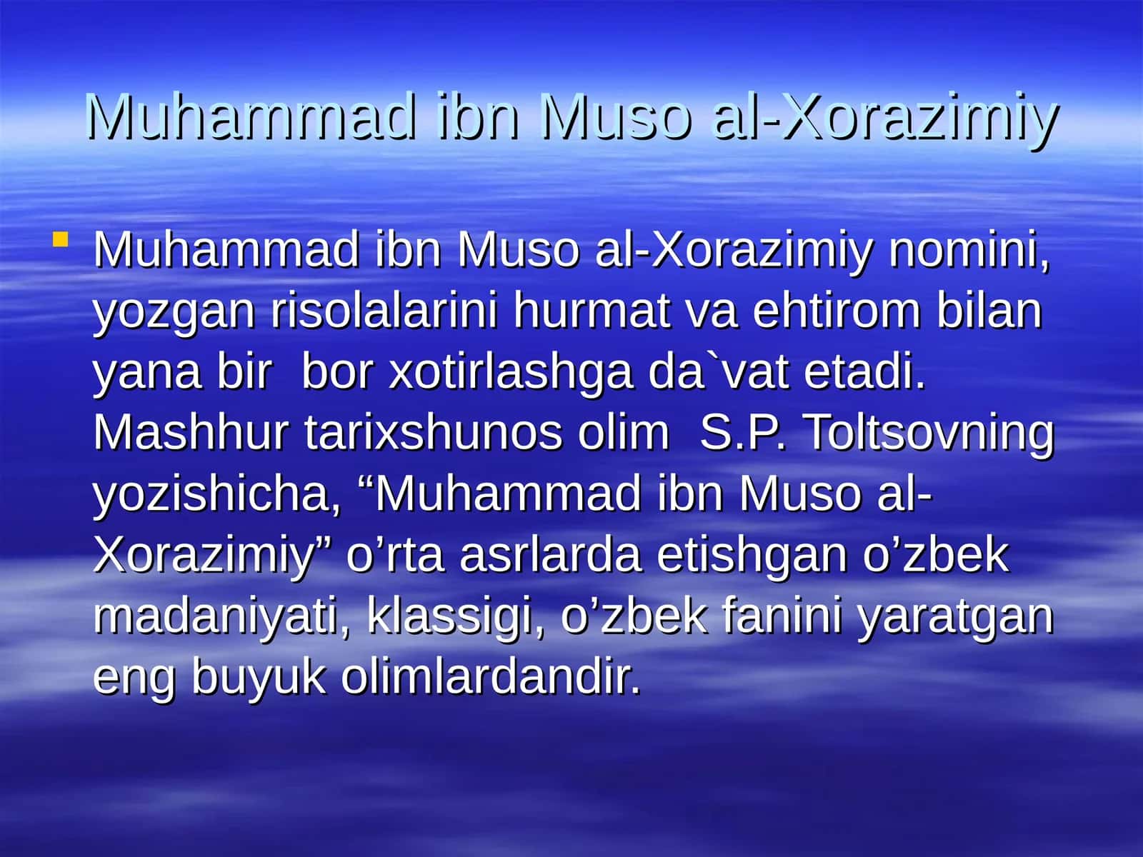 Muhammad ibn Muso al-Xorazimiy 1