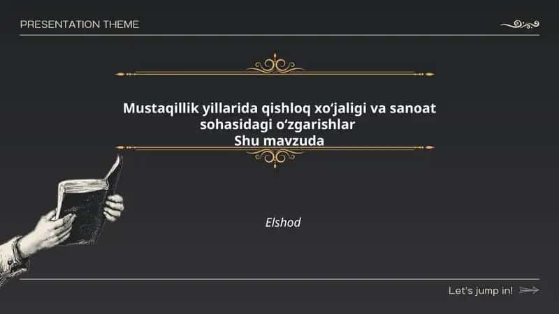 Mustaqillik yillarida qishloq xoʻjaligi va sanoat sohasidagi oʻzgarishlar 1