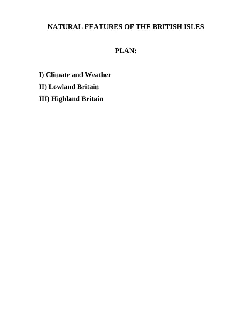 NATURAL FEATURES OF THE BRITISH ISLES 1