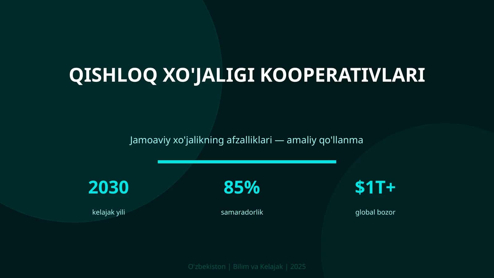 Jamoaviy xo'jalikning afzalliklari — amaliy qo'llanma 1