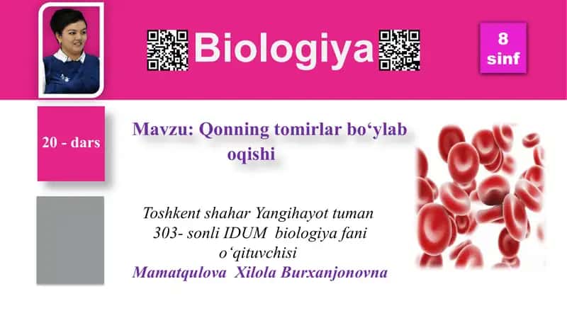 Qonning tomirlar bo‘ylab oqishi 1
