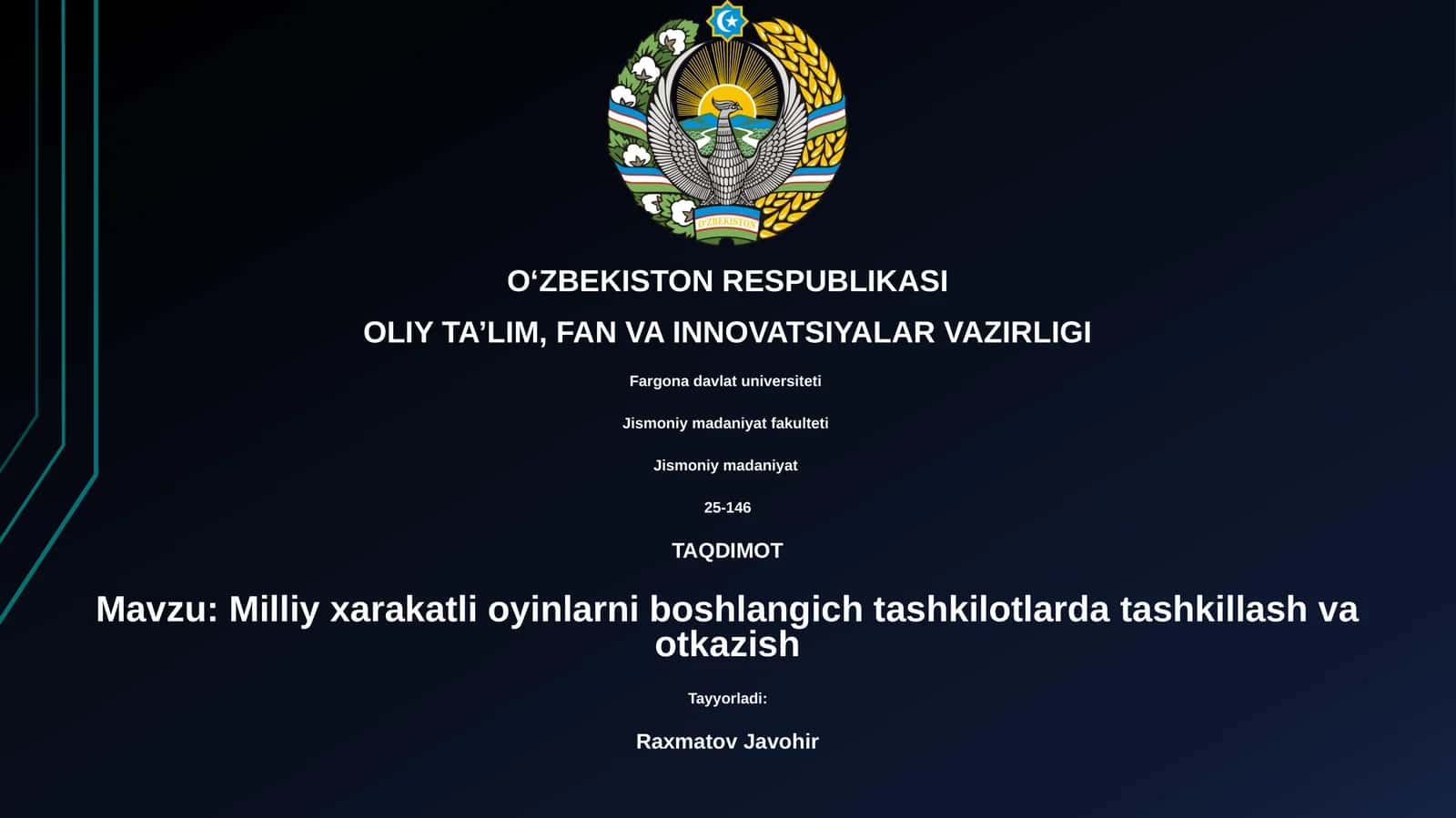 Milliy xarakatli oyinlarni boshlangich tashkilotlarda tashkillash va otkazish 1