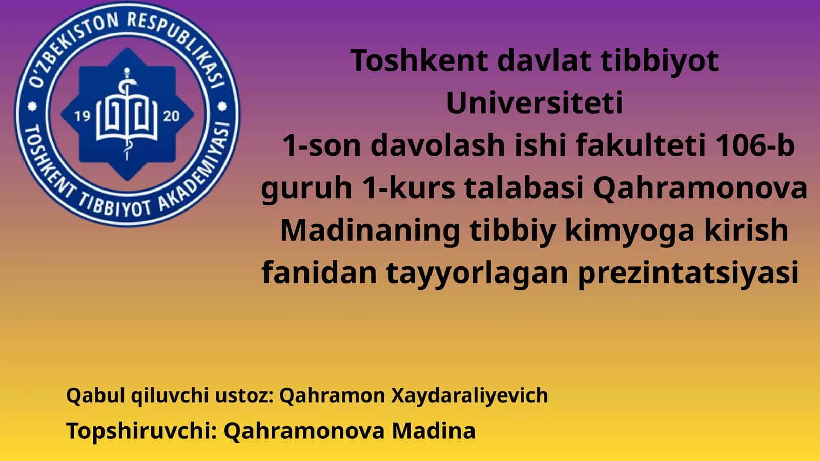 Xirurgiya va Ranimatsiya bo’limlarida asosiy jihoz va anjomlar 1