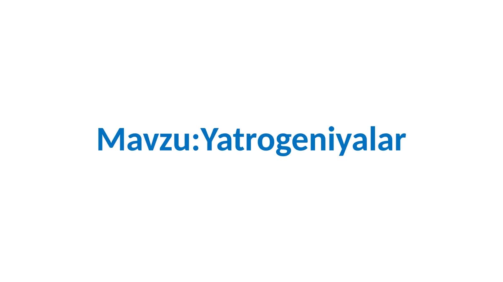 Yatrogeniyalar 1