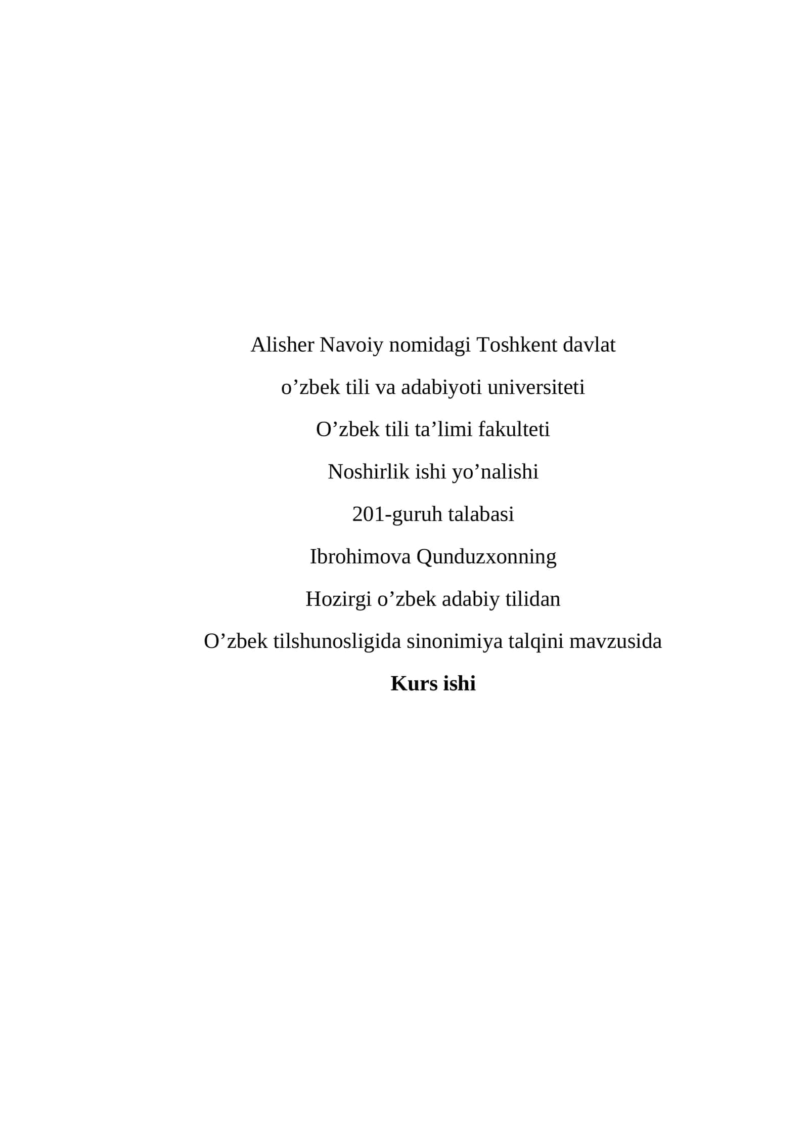 O'zbek tili ta'limi - Sinonimiya talqini 1