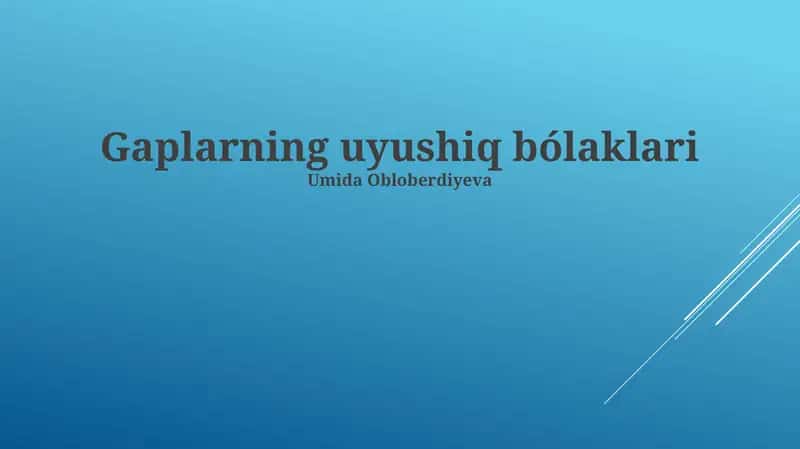 Bog'lanish nuqtalari tahlili 1