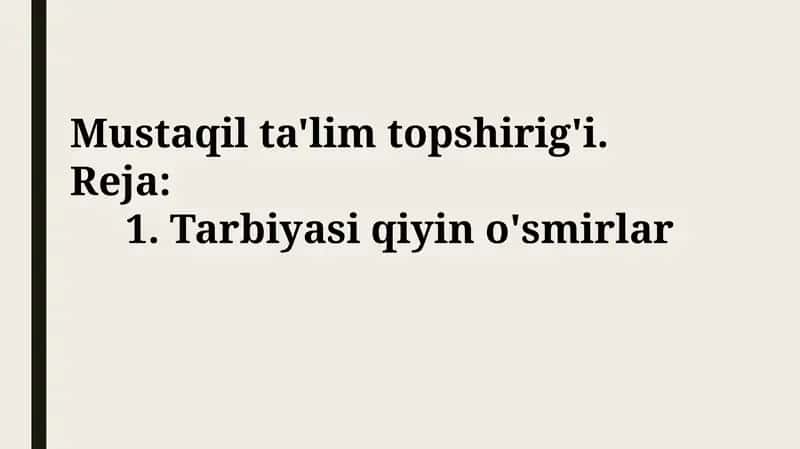 Mustaqilta'lim topshirig'i 1